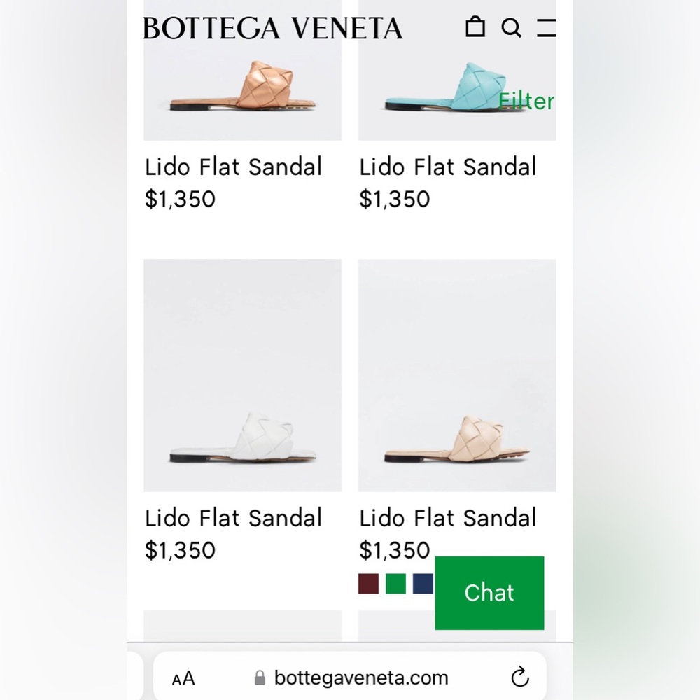 Bottega Veneta Lido Flat Sandals - Size 38 (US 8) NWOT - Picture 9 of 9